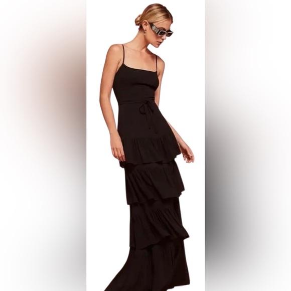 Reformation Dress XS Black Foxglove Maxi Dress $388 - Picture 3 of 10